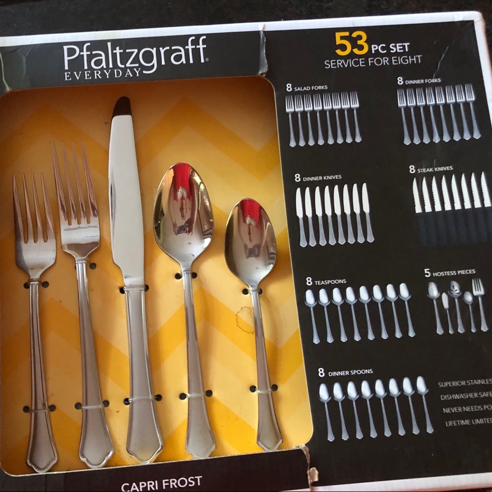 Pfaltzgraff Capri Frost Everyday Silverware Set